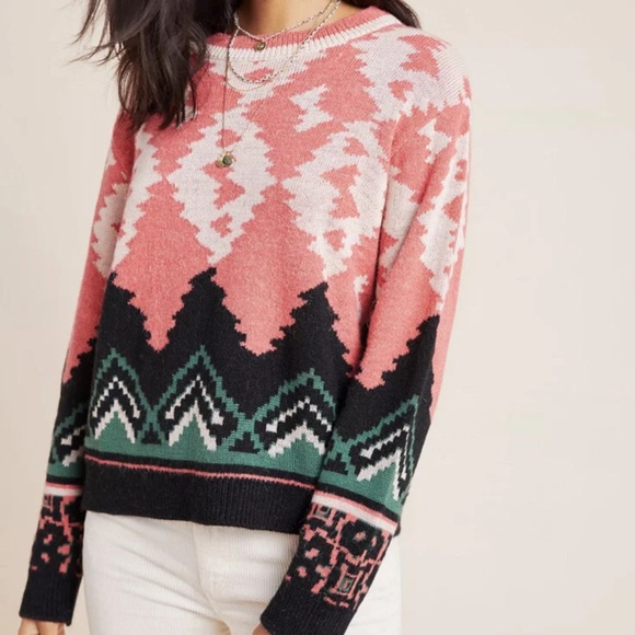 Anthropologie Sweaters - Anthropologie Aldomartins Nieves Geometric Sweater Size 4